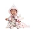 Llorens 74030 NEW BORN - realistická panenka miminko se zvuky a měkkým látkovým tělem - 42 cm
