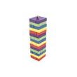 Hra veža drevená 60ks farebných dielikov spoločenská hra hlavolam v krabičke 7,5x27,5x7,5cm Cena za 1ks