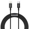 Kabel Baseus Superior Series USB-C na iP, 20W, PD, 2m (černý)