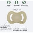 Šidítko, dudlík ortodontický silikon, 2ks, Lullaby Planet, 0-6m, oliva/hořčice