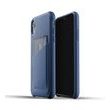 MUJJO Full Leather Wallet Case pre iPhone XR - modrý