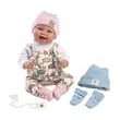 Llorens 84481 NEW BORN 2 v 1 - realistická panenka miminko se zvuky a měkkým látkovým tělem - 44 cm