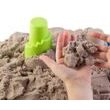 Kinetický písek - přírodní - 3kg + formičky + pískoviště, Adam Toys