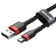 Kabel Baseus Cafule Micro USB 2,4A 1m (červeno-černý)