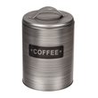 Round Metal Box s striebornou farbou, nádobou na kávu, čajom a cukrom
