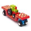 Bigjigs Rail Vagón s traktorom + 2 koľaje