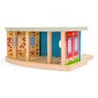 Bigjigs Rail Triple Depo s poškodeným boxom brán