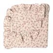 Luxusní dvouvrstvá mušelínová deka s volánky, Růžička, Baby Nellys 120 x 120 cm, ecru