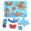 Lucy & Leo 227 Mořští živočichové - dřevěné vkládací puzzle 6 dílů