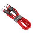 Baseus Cafule USB Lightning kabel 2,4A 0,5m - červený