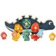 Edukační hračka puzzle s čísly, Adam Toys, Dinosaurus maminka - modrý