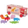 Bigjigs Toys Dřevěné auto se zvířátky safari