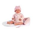 Llorens 84452 NEW BORN - realistická panenka miminko se zvuky a měkkým látkovým tělem - 44 cm