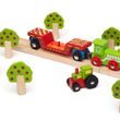 Bigjigs Rail Vagón s traktorom + 2 koľaje