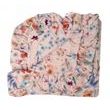 Luxusní dvouvrstvá mušelínová deka s volánky, Květy, Baby Nellys 120 x 120 cm, pudrová
