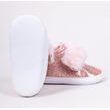 Kojenecké boty/capáčky lakýrky Girl s kožešinou YO ! - růžový brokát