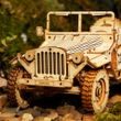 Robotime 3D Drevené puzzle Vojenské Jeep