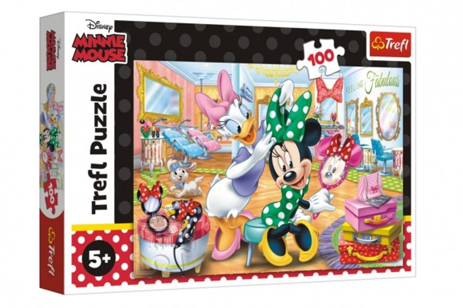 Puzzle Minnie Disney v salónu krásy 41x27,5cm 100 dílků v krabici 29x19x4cm  - Trefl - Dětské puzzle do 55 dílků - Puzzle, Hračky a hry, Pro děti -  Popron.cz - Rodinný eshop - přes 30 let na trhu