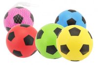 Míček fotbal guma 12cm 6 barev v síťce