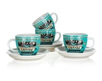 BANQUET Sada šálků s podšálkem COFFEE 180 ml, 4 ks