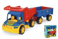 Auto Gigant truck + dětská vlečka plast 55cm v krabici Wader