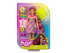 Barbie Totally Hair blond/růžové vlasy - MATTEL