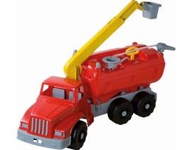 Androni Giant Trucks hasičký vůz s plošinou a funkční stříkačkou - délka 74 cm