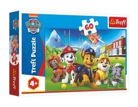 Puzzle Paw Patrol/Tlapková patrola v trávě 33x22cm 60 dílků v krabici 21x14x4cm