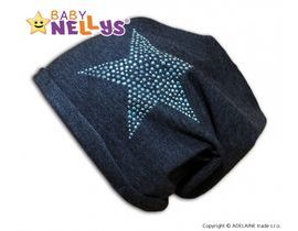 Bavlněná čepička Baby Nellys ® - Hvězdička modrá