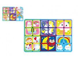 Puzzle magnetické deskové fantazie plast ve fólii 30x20x1cm 12ks v boxu 24m+