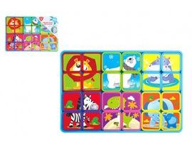 Puzzle magnetické deskové zvířata plast ve fólii 30x20x1cm 12ks v boxu 24m+