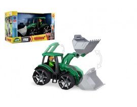 Traktor Auto Truxx 2 s lyžičkou plastových 32 cm s obrázkom v rámčeku 37x22x16cm 24m+