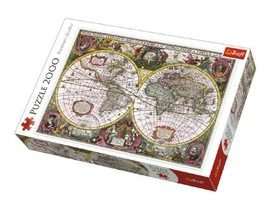 Puzzle Mapa Světa rok 1630 2000 dílků 96x68cm v krabici 40x27x6cm