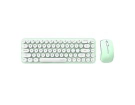 Sada bezdrátové klávesnice a myši MOFII Bean 2.4G (bílo-zelená)