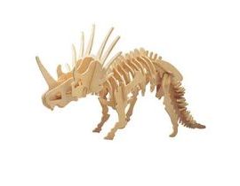 Woodcraft Drevené 3D puzzle veľký Styracosaurus