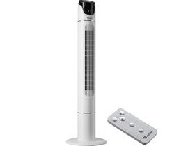 Tectake 403923 Stĺpový ventilátor 110 cm - Plast bielej bielej ABS