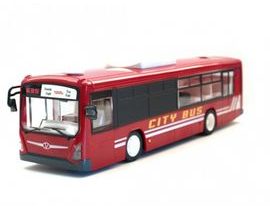 Mestský autobus s otváracími dverami 33cm červený