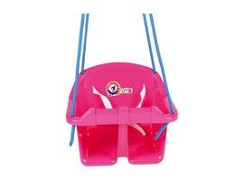 Hojdačka Baby plast ružová nosnosť 20kg 36x30x29cm 24m + Cena za 1ks