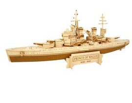 Woodcraft Drevené 3D puzzle bojová loď Prince of Wales