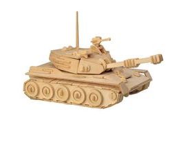 Woodcraft Dřevěné 3D puzzle tank