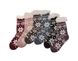Ponožky pro ženy, Velký Ledový Květ, univerzální velikost, 140 g, 100% polyakryl, 6 barev se štítkem