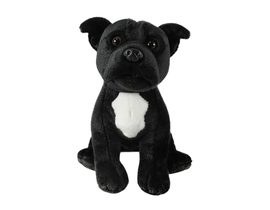 Plyšový pes stafordšírsky bulteriér 30 cm čierny ECO-FRIENDLY