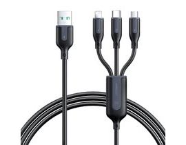 Kabel USB Multi-Use Joyroom S-1T3066A15 3w1 / 3,5A / 66W / 1,2m (černý)