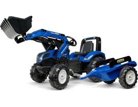 FALK Šlapací traktor 3090M New Holland T8 s nakladačem a vlečkou