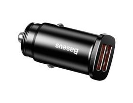 Baseus Square Car Charger 2xUSB QC3.0 5A 30W - černá