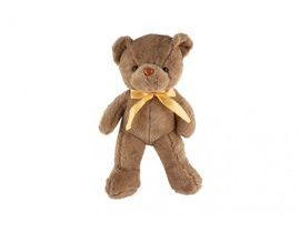 Medvěd/Medvídek s mašlí plyš 40cm hnědý