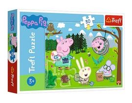 Puzzle Prasiatko Peppa / modré plavky Výlet do lesa 27x20cm 30 dielikov v krabičke 21x14x4cm Cena za 1ks