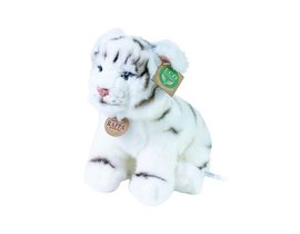Plyšový tiger biely sediaci 25 cm ECO-FRIENDLY