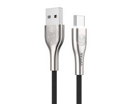 Kabel USB-C Vipfan Fingerprint Touch Z04, 3A, 1,2 m (černý)