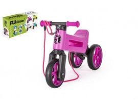 Odrážadlo FUNNY WHEELS Rider SuperSport fialovej 2v1 + popruh, vyššie. sedla 28 / 30cm nos 25kg 18m + v krab. Cena za 1ks